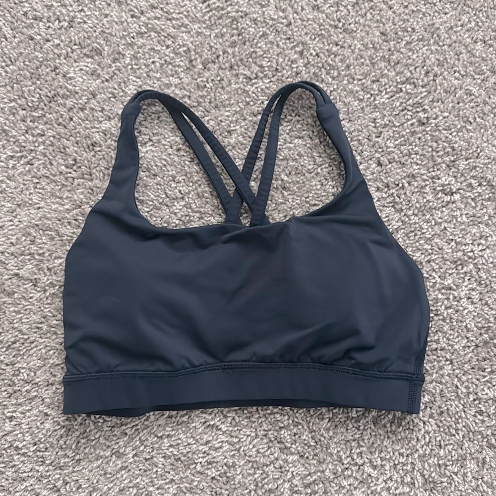 Lululemon Energy Bra, C/D cup size 6, Navy Blue, like new!